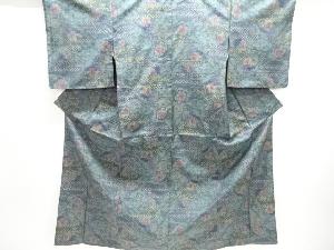 花古典柄織出し本場泥大島紬着物